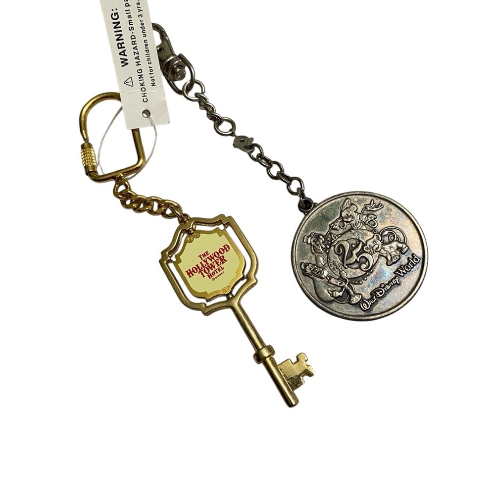 Disney Hollywood Towers Skeleton & Disney World Keychains